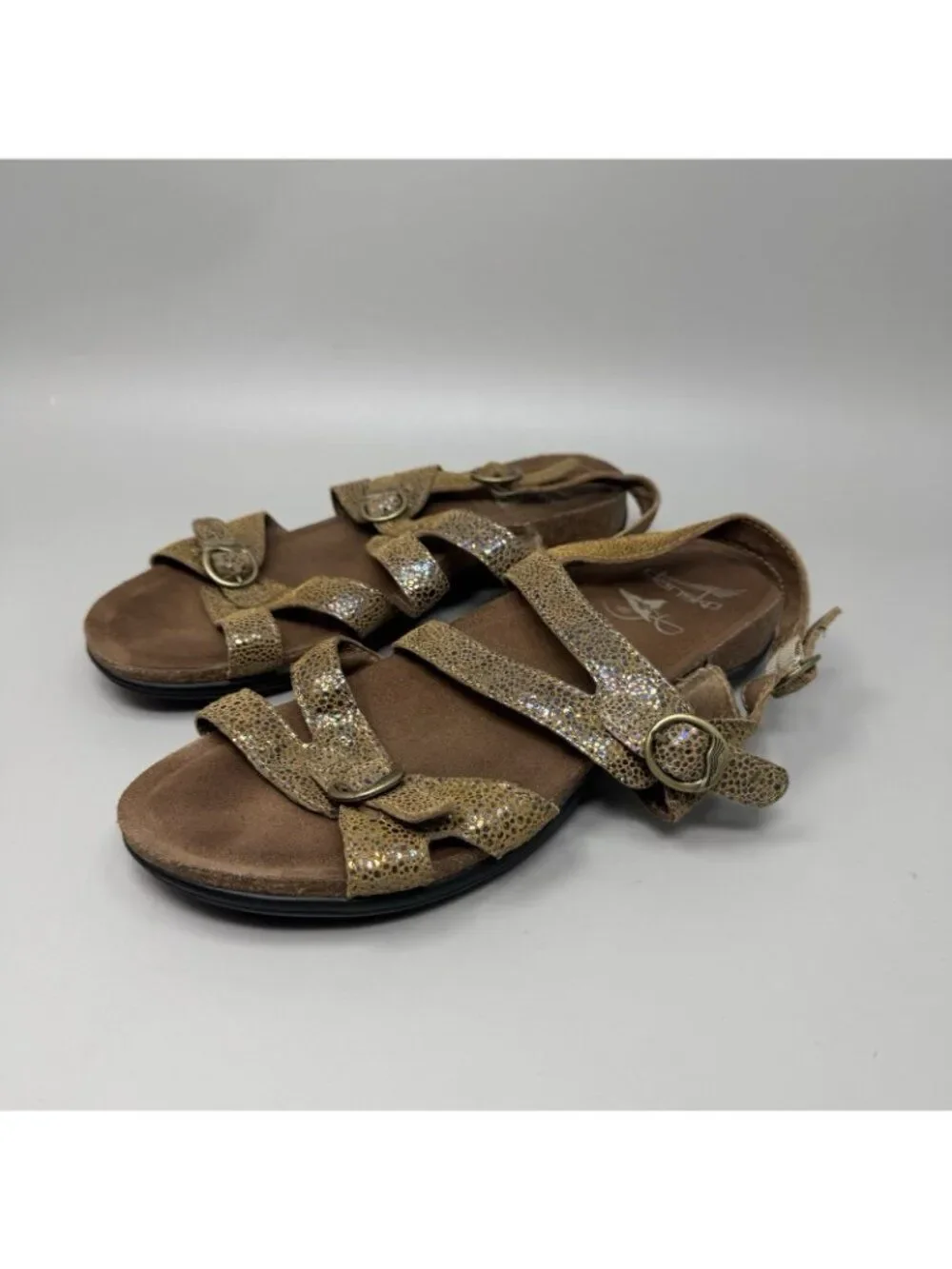 Dansko Jameson Brown Strappy Slingback Adjustable Sandals US Sz  8.5-9